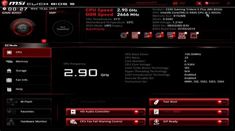 MSI motherboard, IGD only, no PEG BIOS settings.
